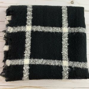 Black plaid scarf